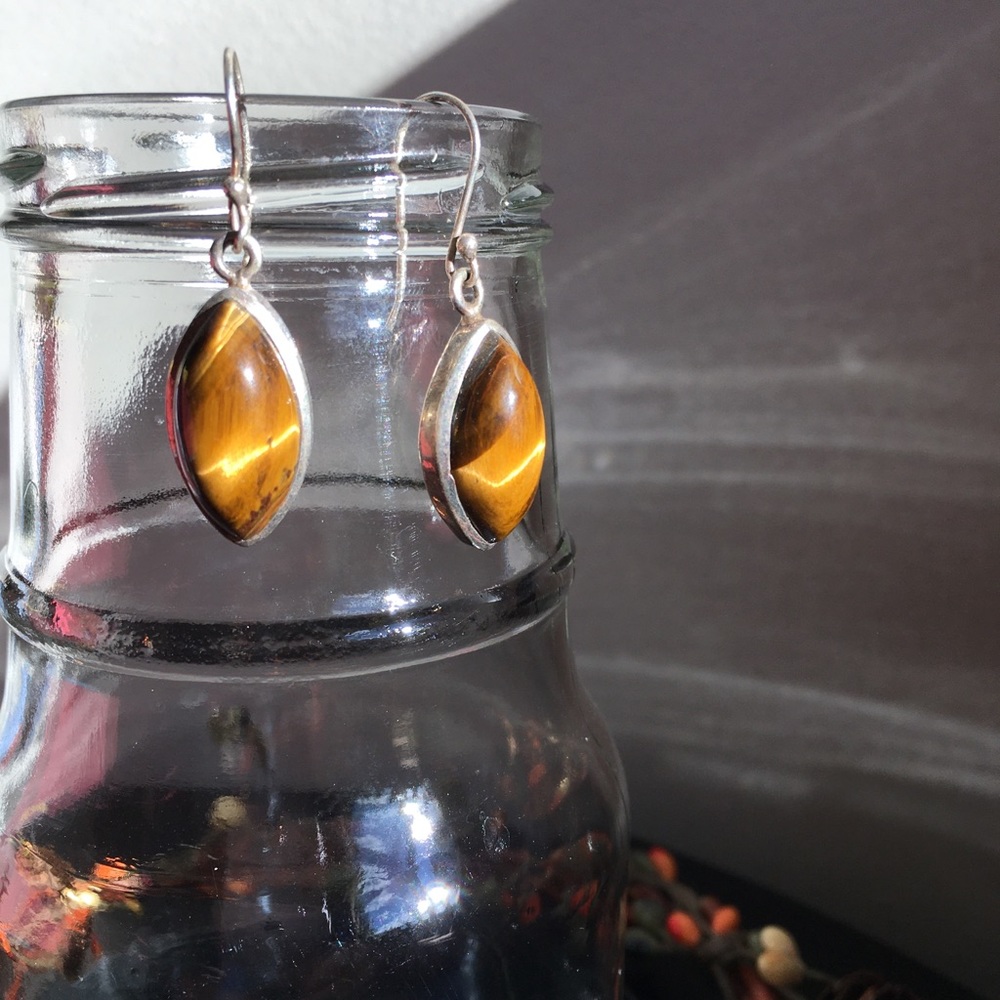 Sterling Silver Tigers Eye earrings